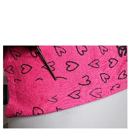Pink Cotton Heart Print Bermuda Shorts