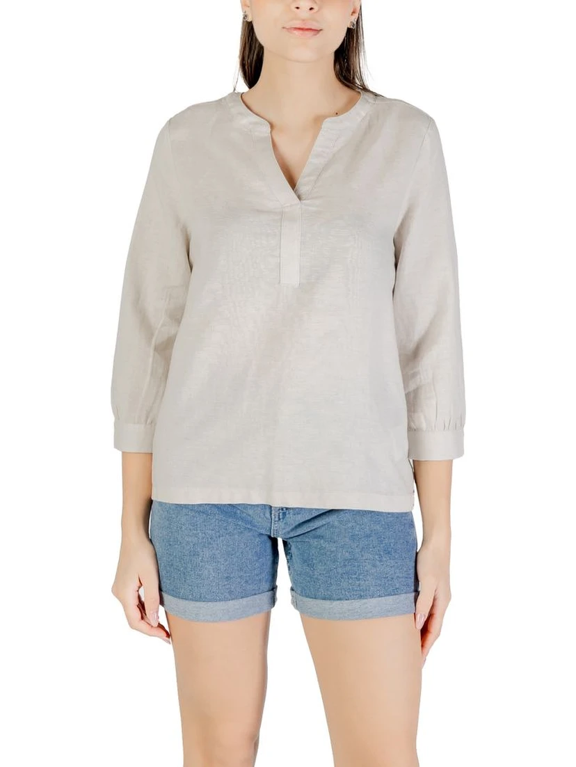 Beige Linen Blouse