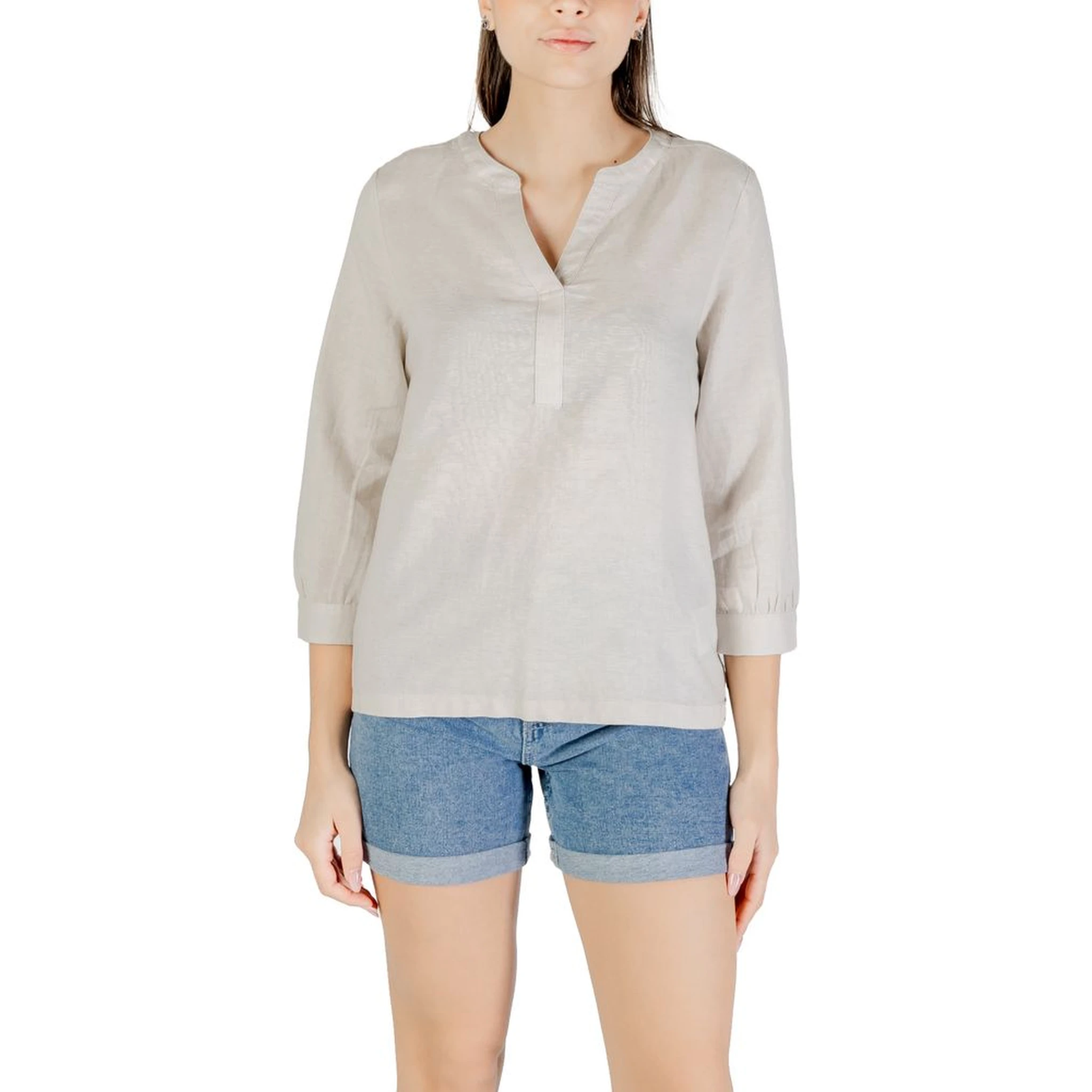 Beige Linen Blouse