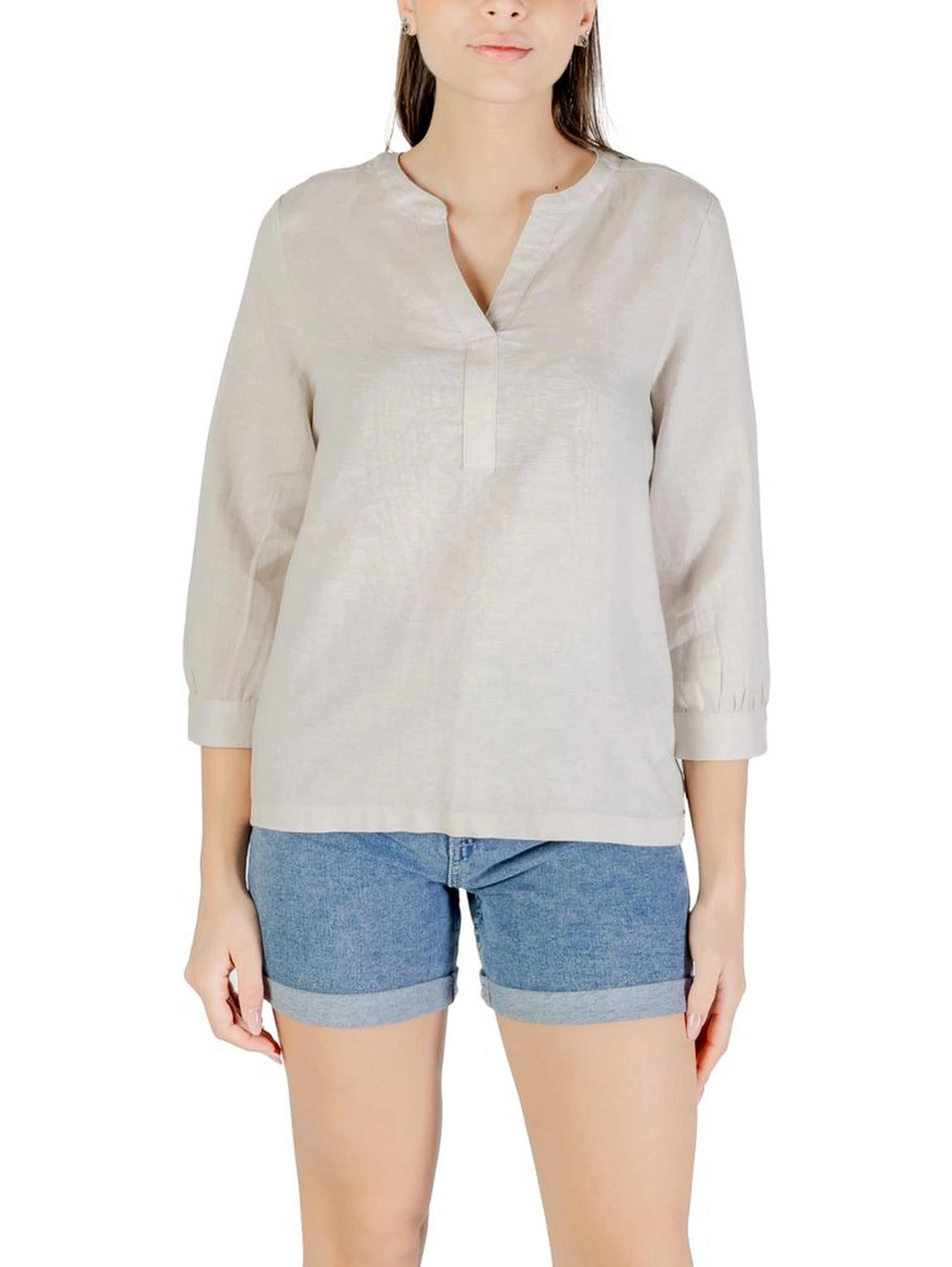 Beige Linen Blouse
