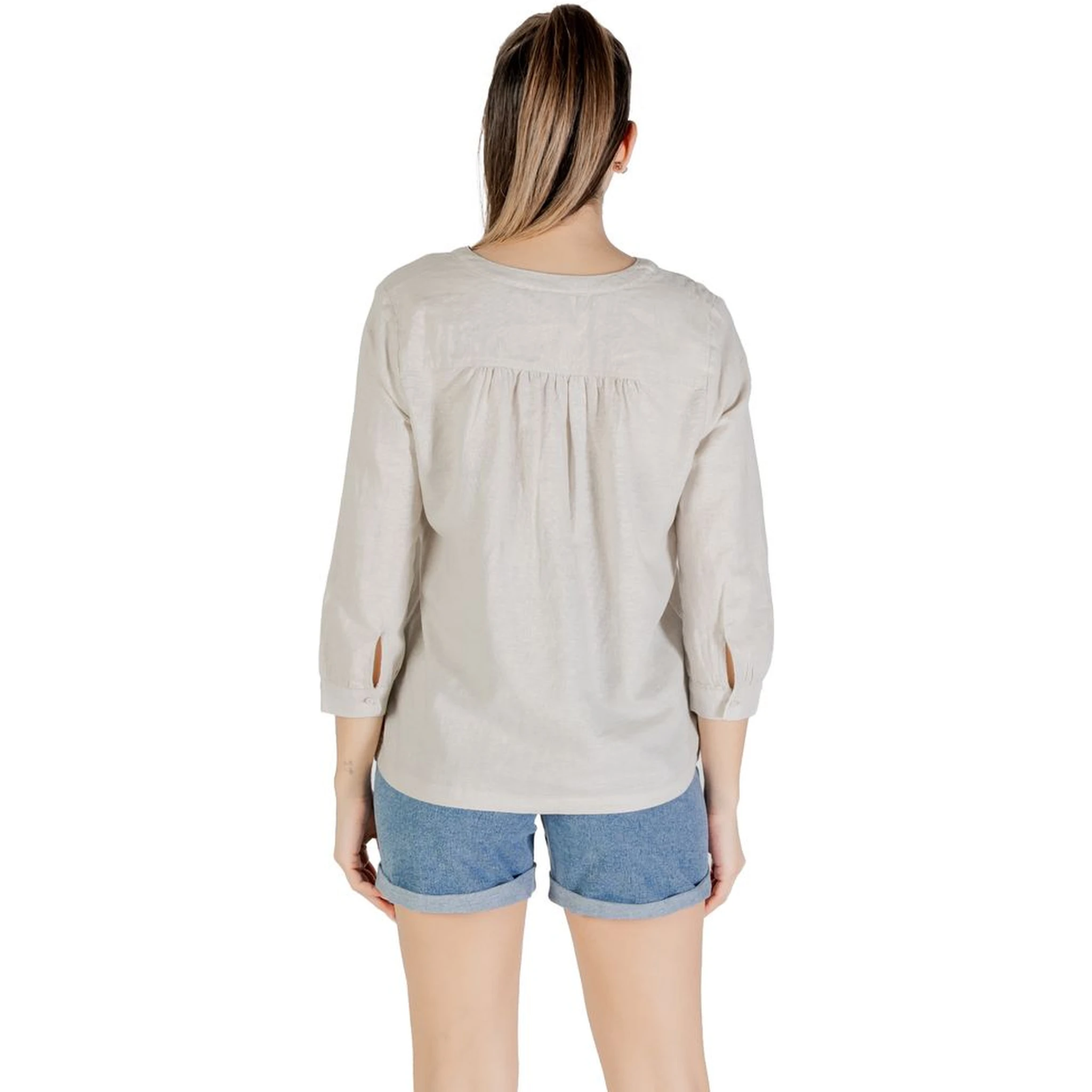 Beige Linen Blouse