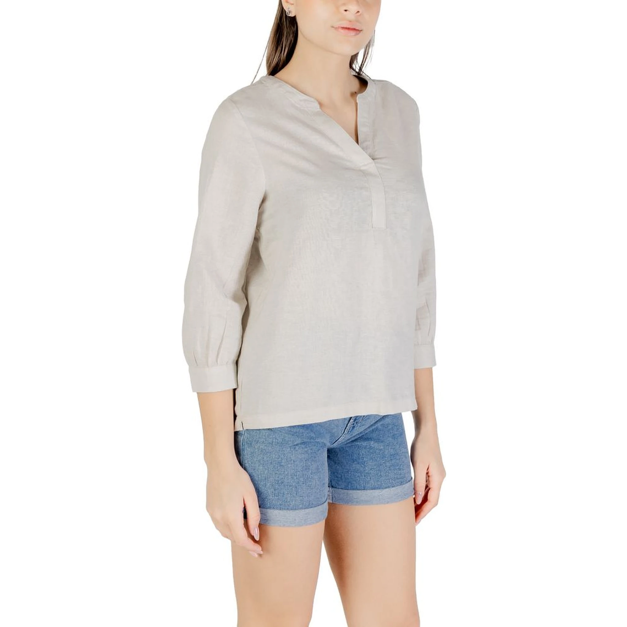 Beige Linen Blouse
