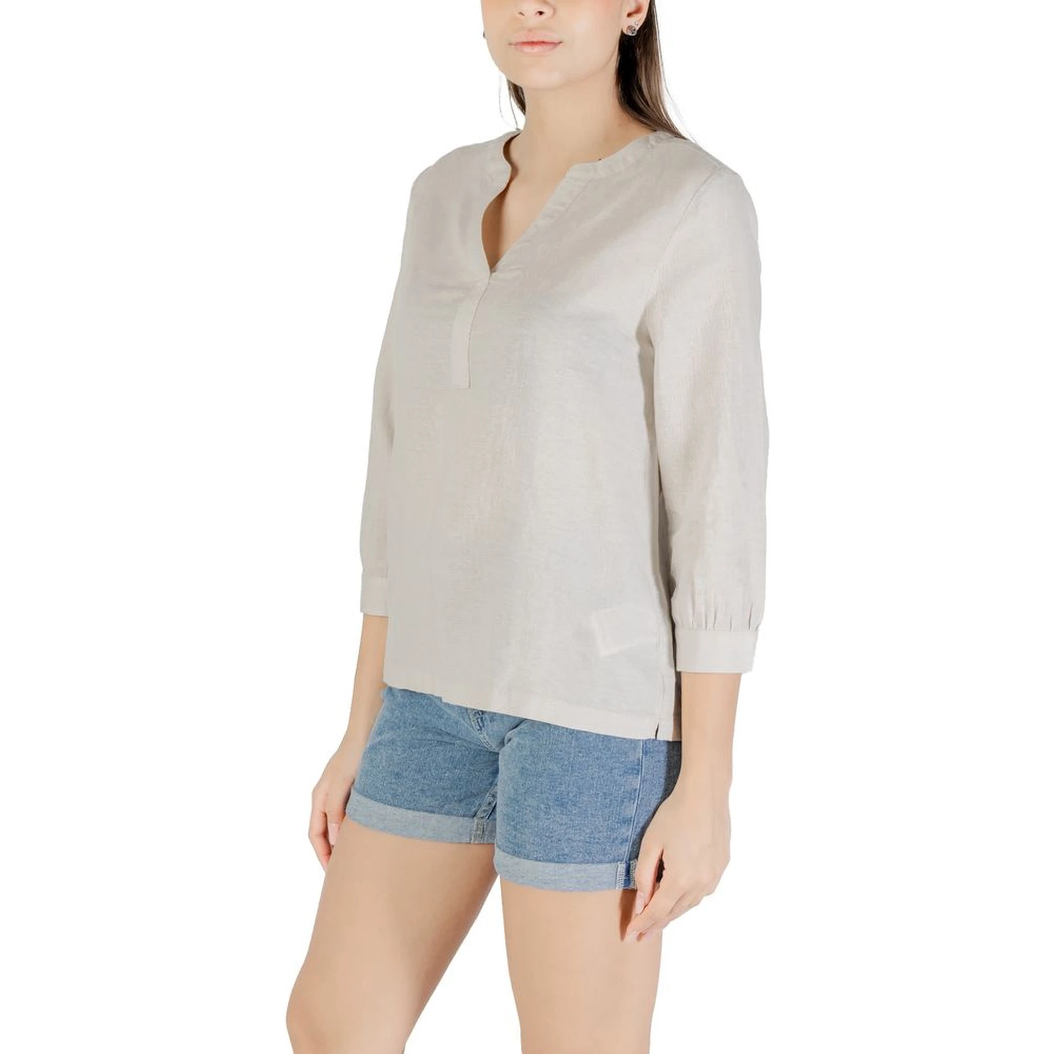 Beige Linen Blouse