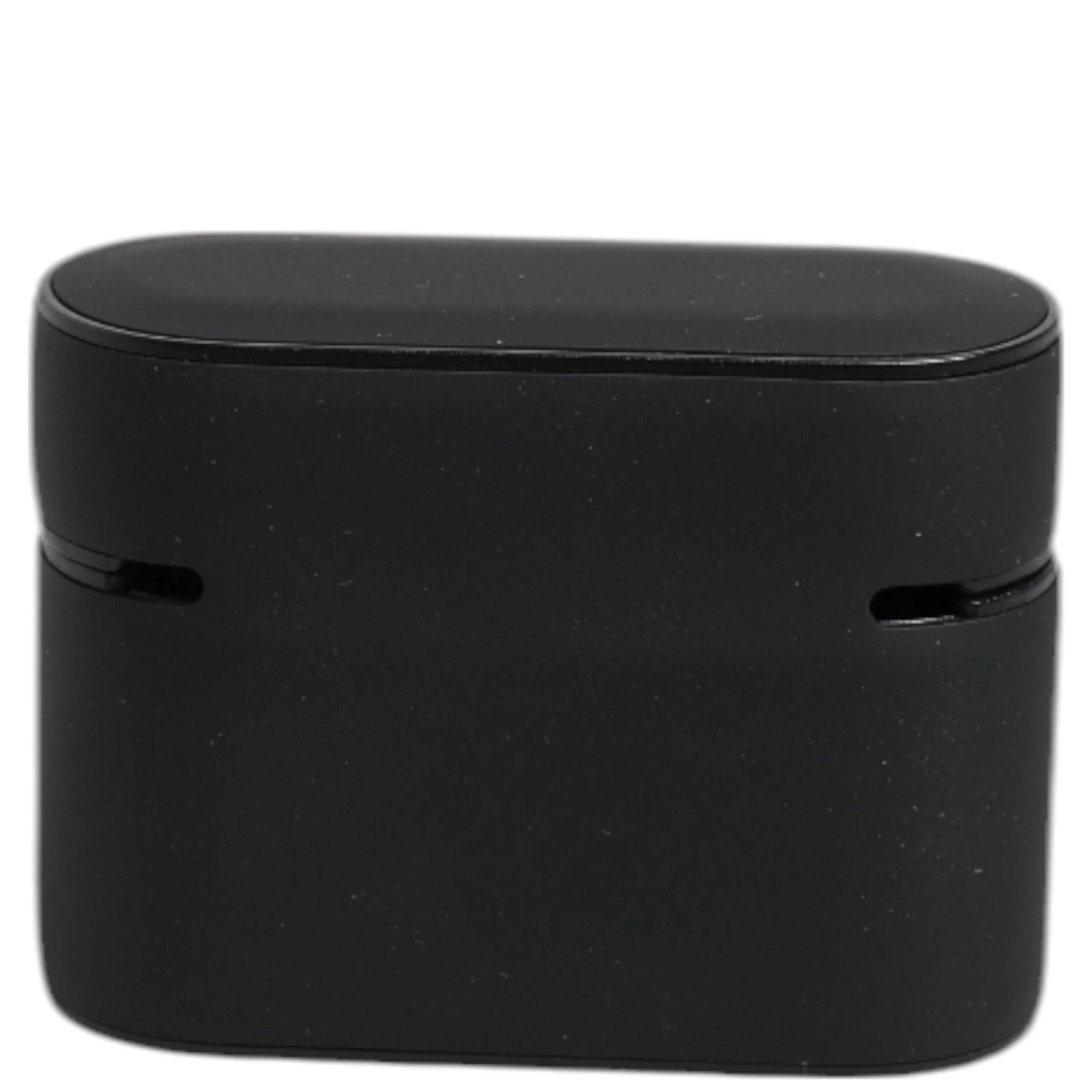 جراب سماعات AirPods من السيليكون الأسود والبرتقالي بشعار بارز