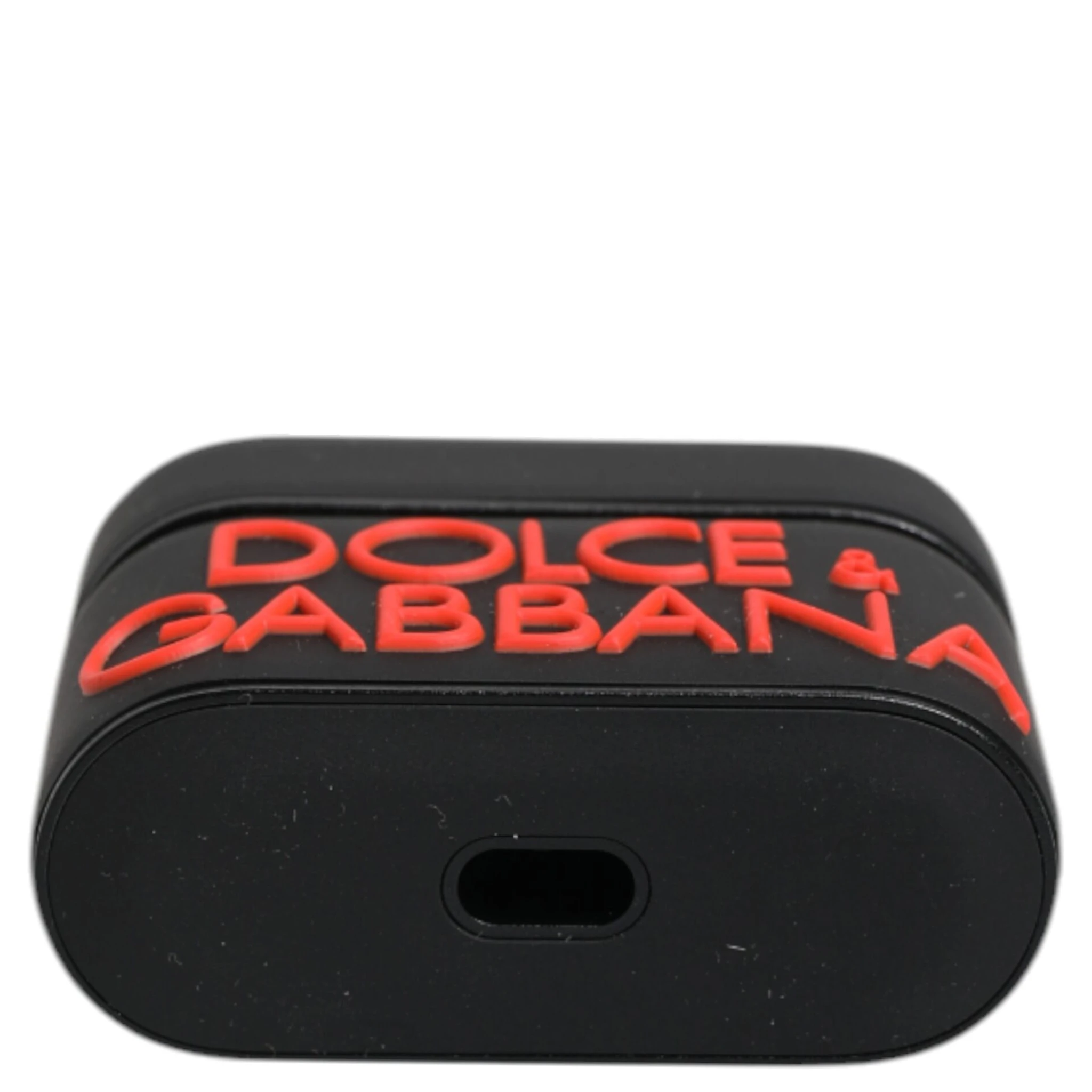 Black Orange Silicone Embossed Logo Airpods Case