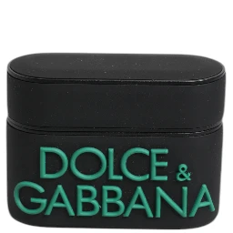 Black Orange Silicone Embossed Logo Airpods Case