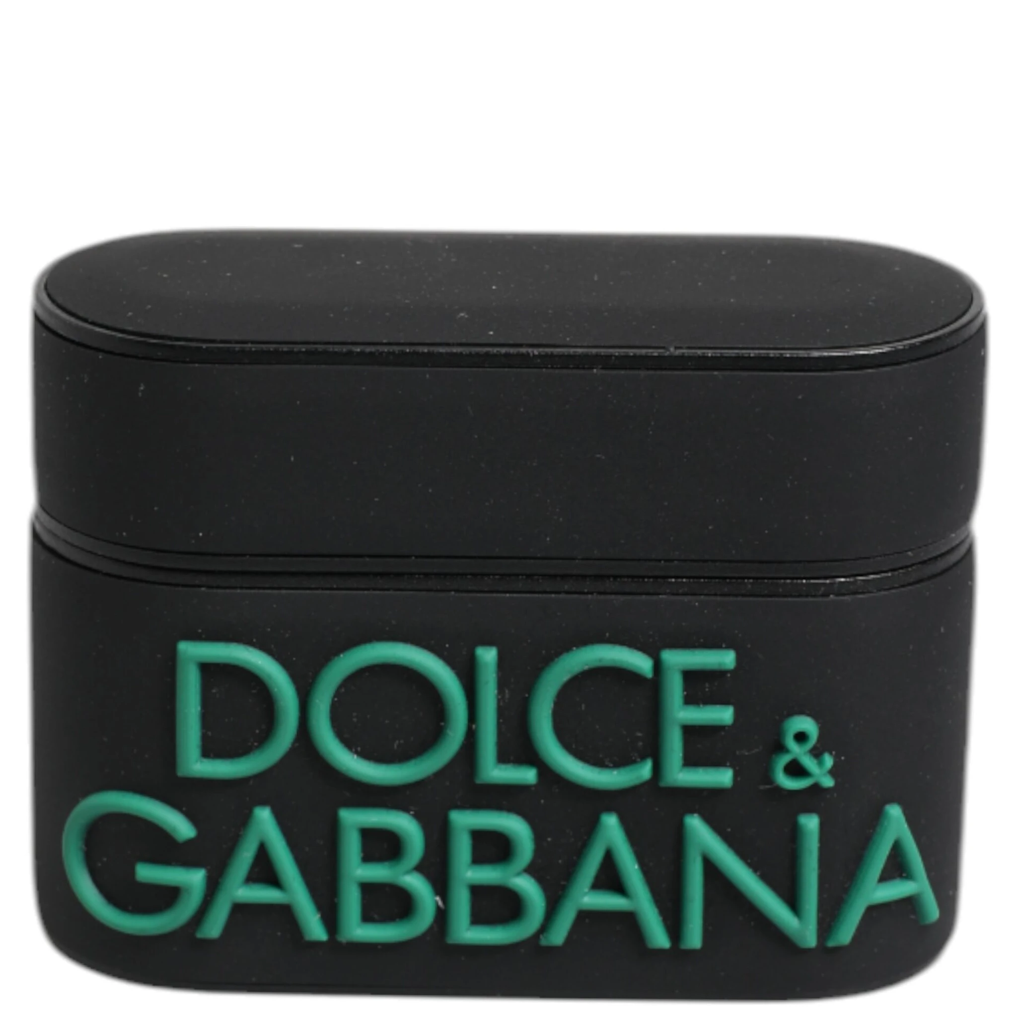 Black Orange Silicone Embossed Logo Airpods Case