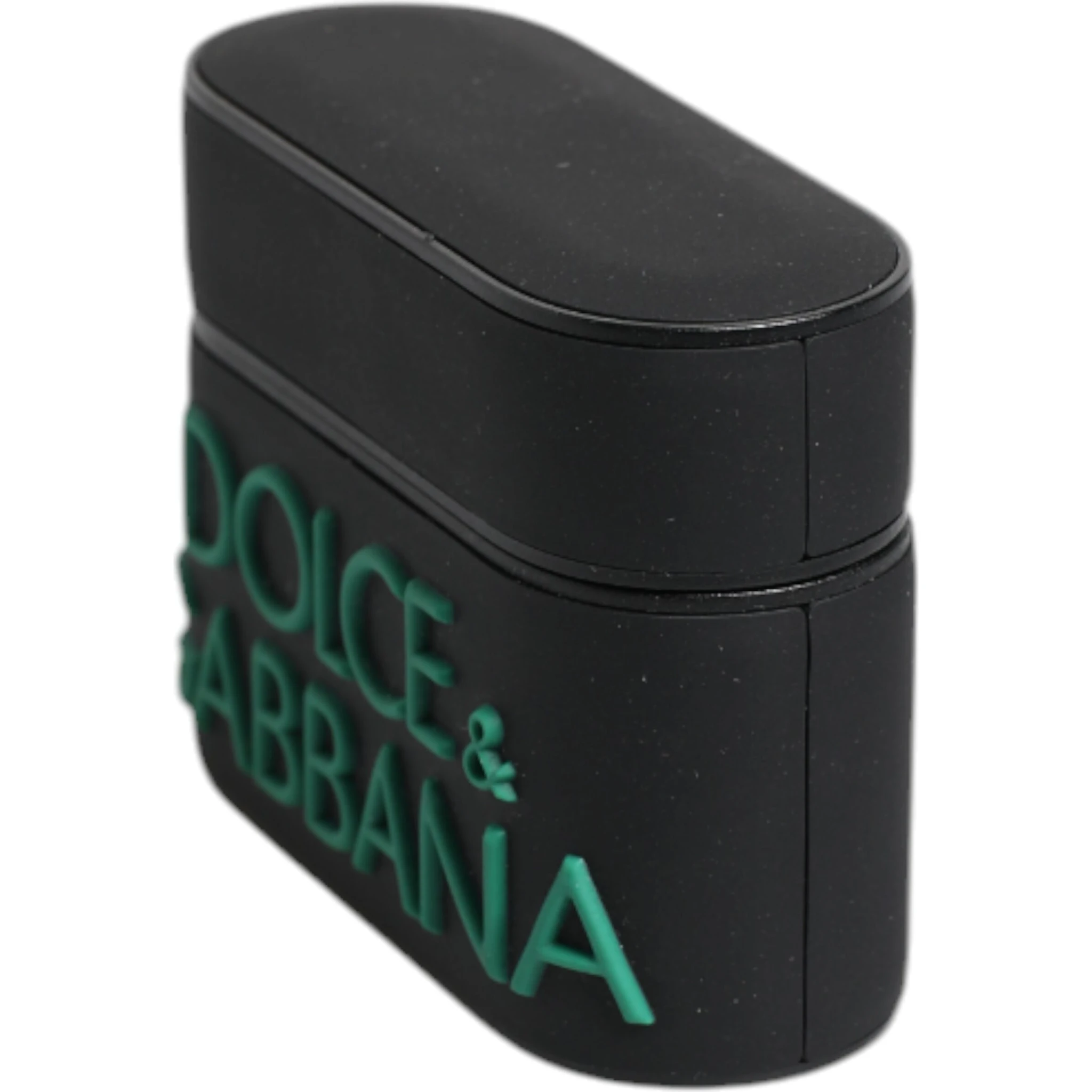 Black Orange Silicone Embossed Logo Airpods Case