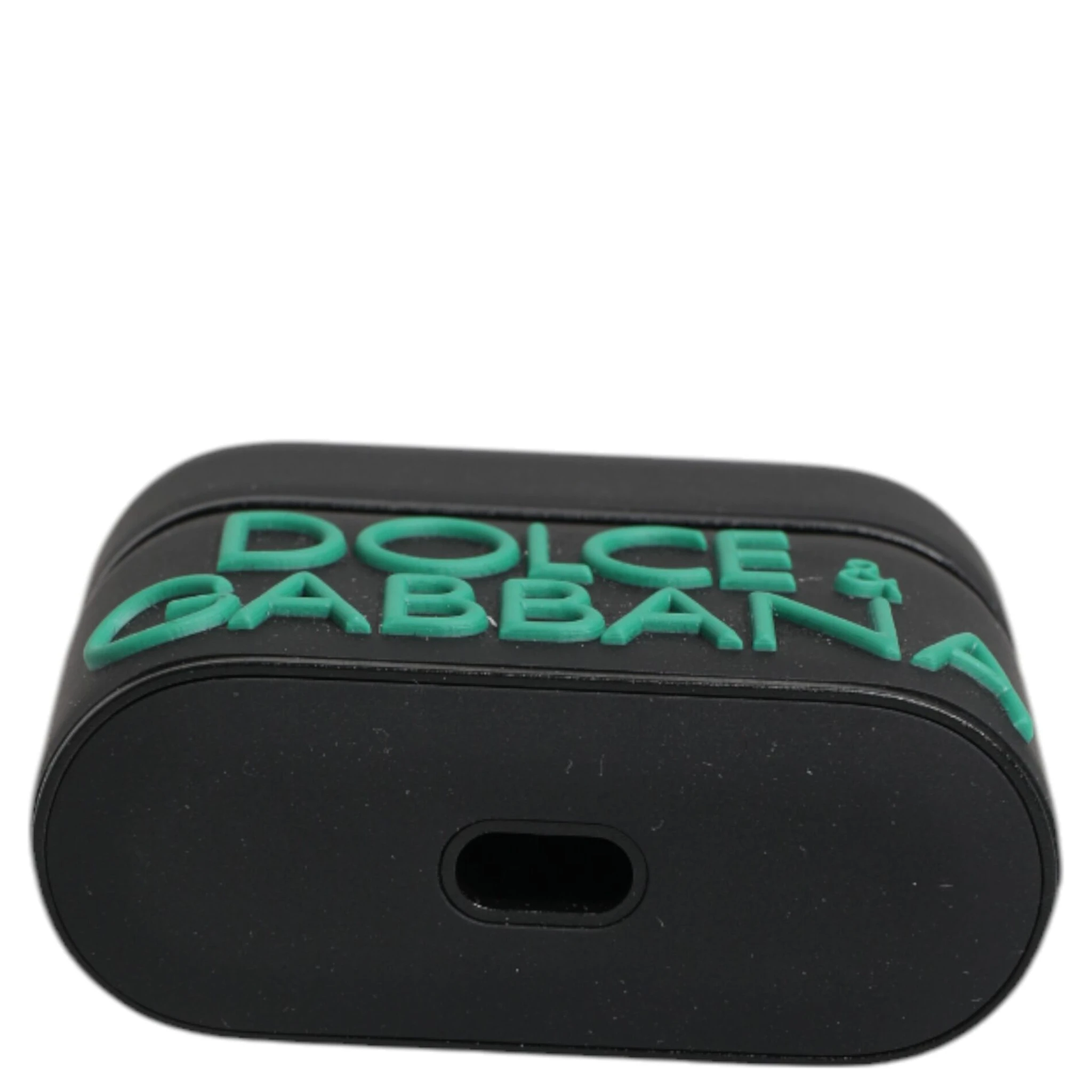 Black Orange Silicone Embossed Logo Airpods Case