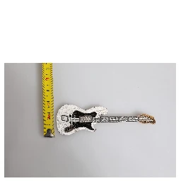 Gold Brass Logo Beaded Guitar Pin Brooch