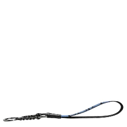 Blue Logo Nylon Silver Brass Men Holder Keychain Keyring
