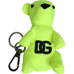 Green Bear Embroidered Logo Keychain Clasp Keyring