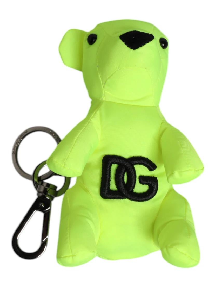 Green Bear Embroidered Logo Keychain Clasp Keyring