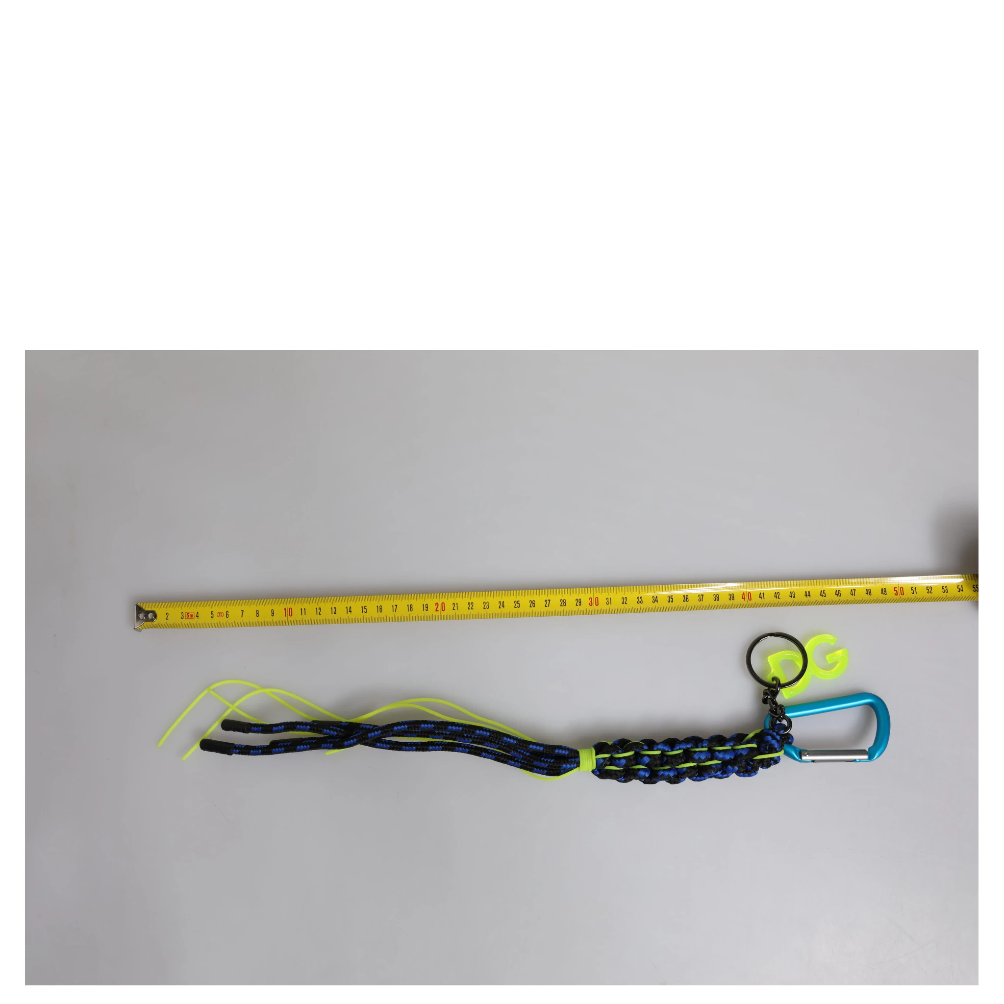 Multicolor Tape String DG Logo Keychain Polyester Keyring