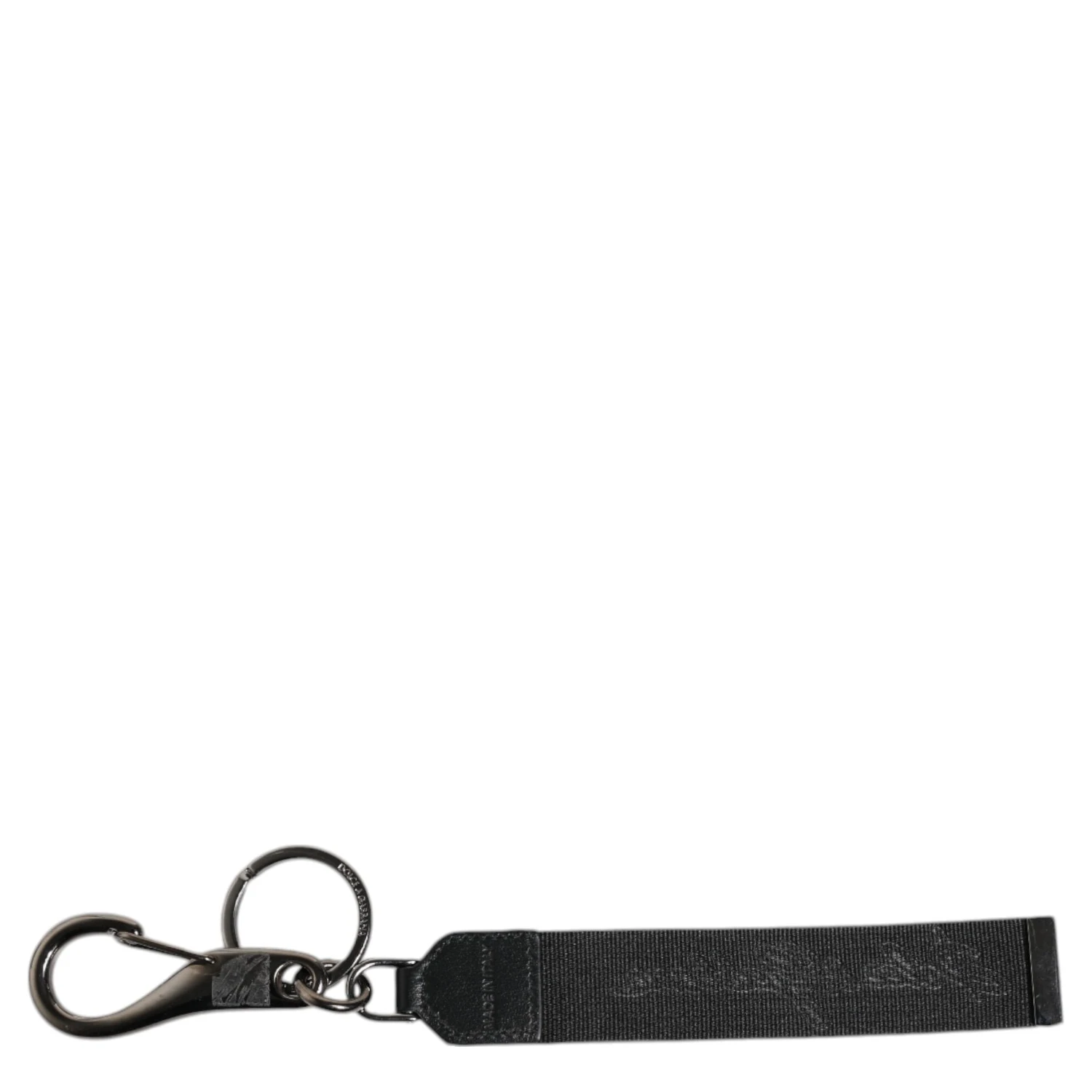 Black White DG Logo Silver Men Keychain Polyester Keyring