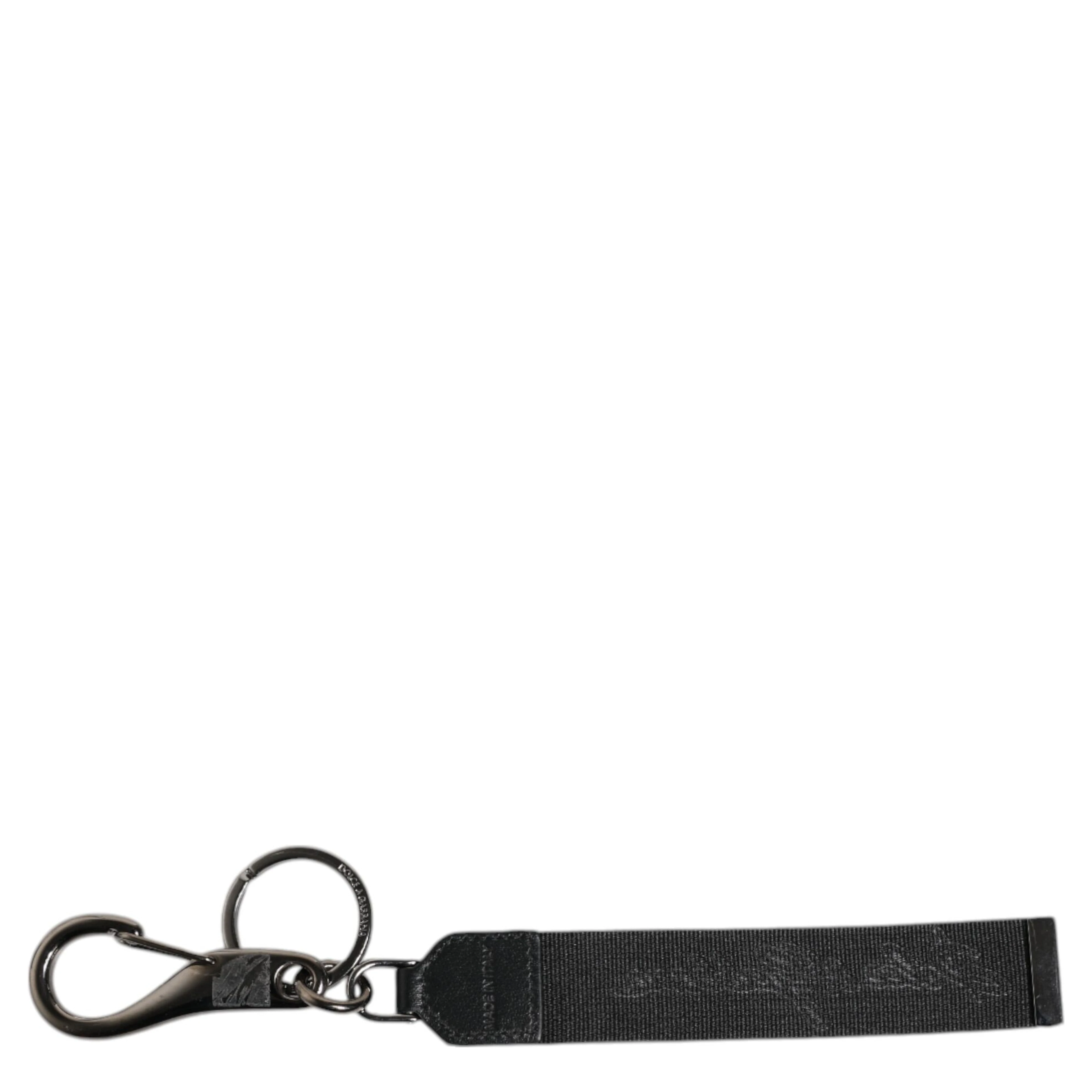 Black White DG Logo Silver Men Keychain Polyester Keyring