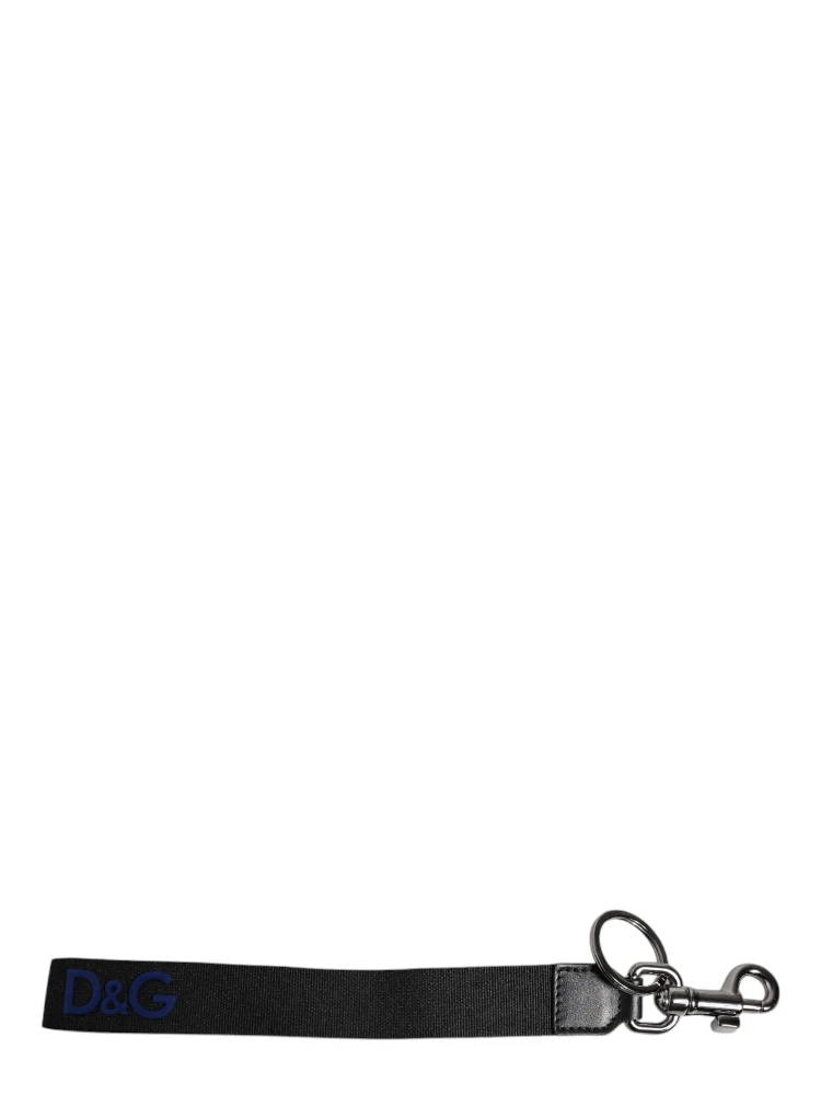 Black Logo Nylon Silver Brass Men Holder Keychain Keyring alternative