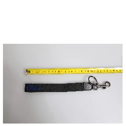 Black Logo Nylon Silver Brass Men Holder Keychain Keyring