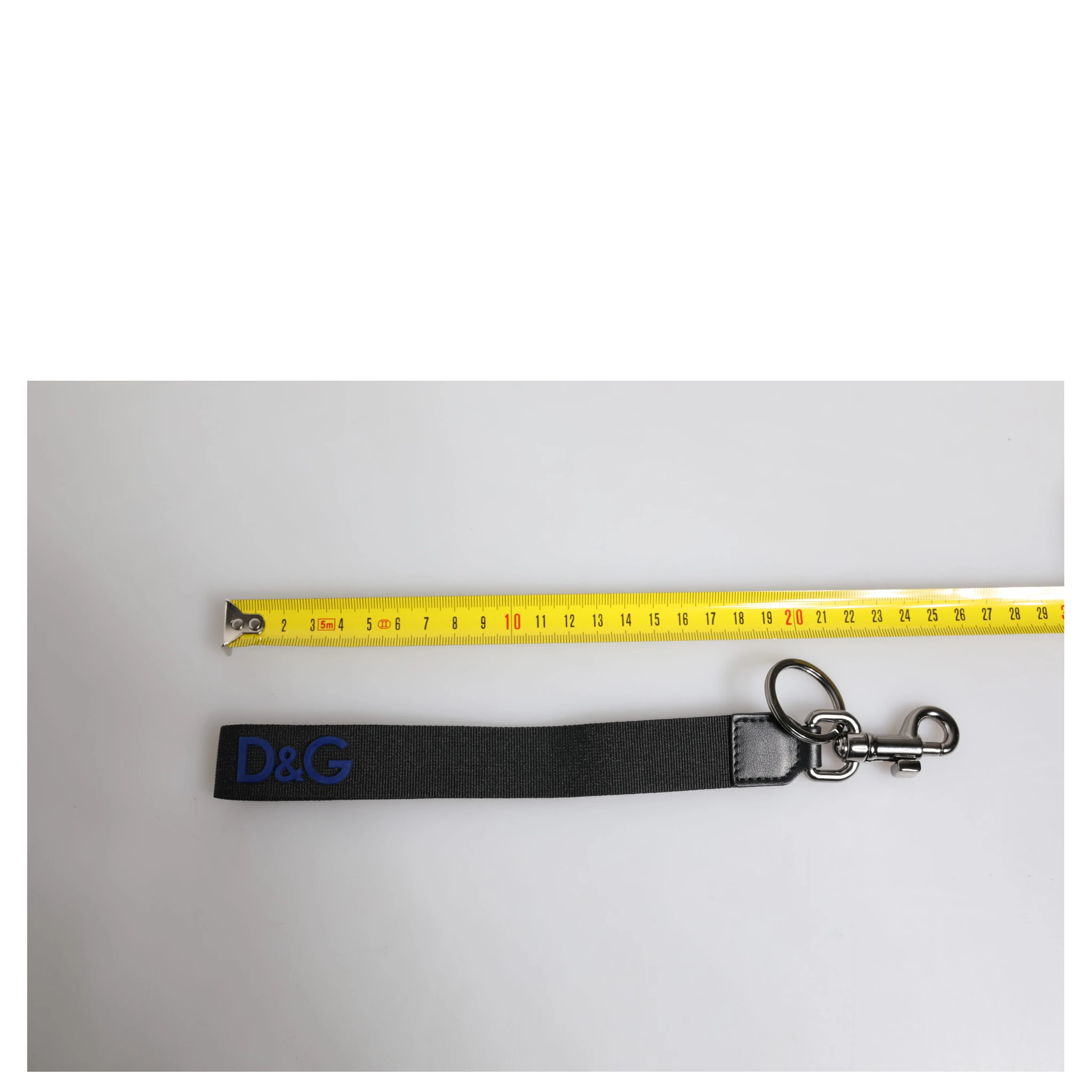 Black Logo Nylon Silver Brass Men Holder Keychain Keyring