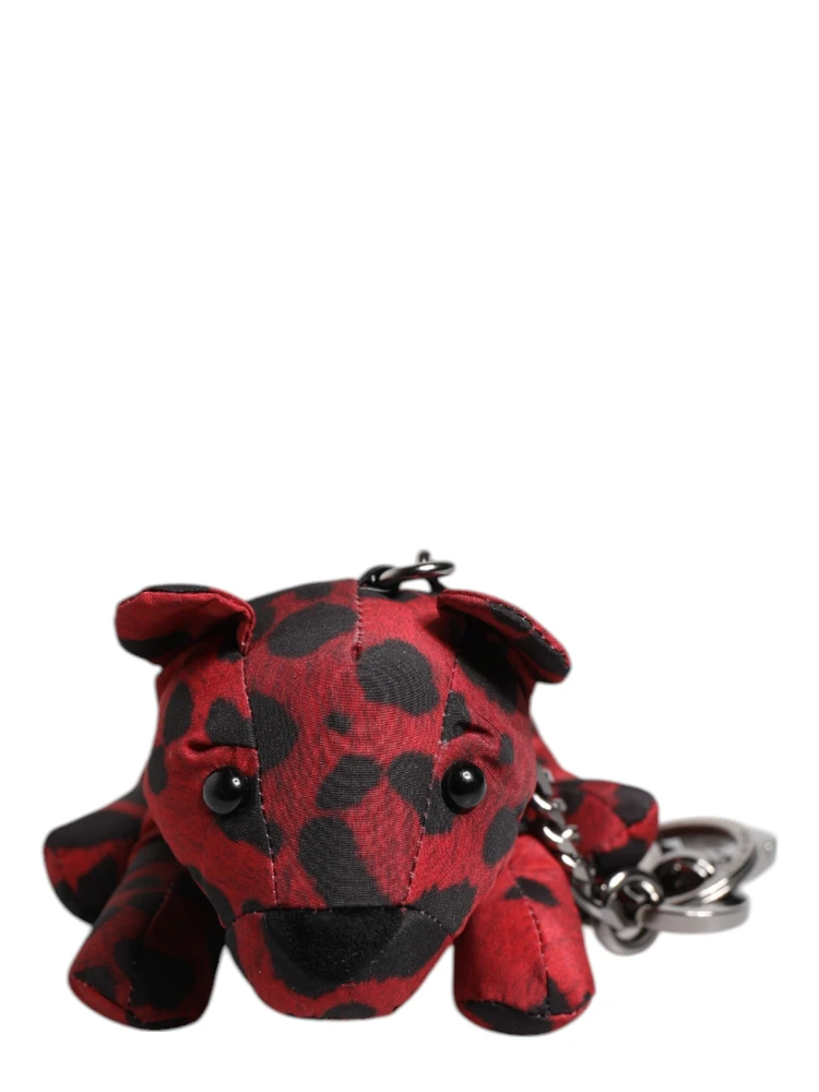 Red Black Polyester Animal Silhouette Keychain Keyring alternative