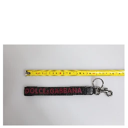 Black Logo Nylon Silver Brass Men Holder Keychain Keyring