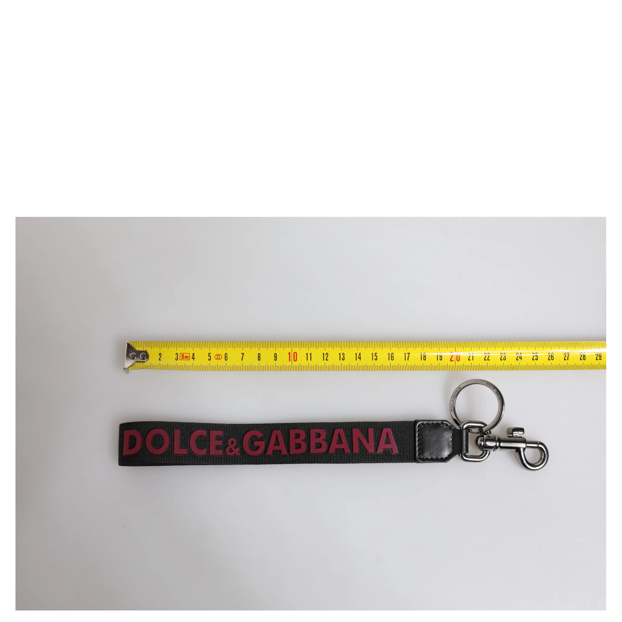 Black Logo Nylon Silver Brass Men Holder Keychain Keyring