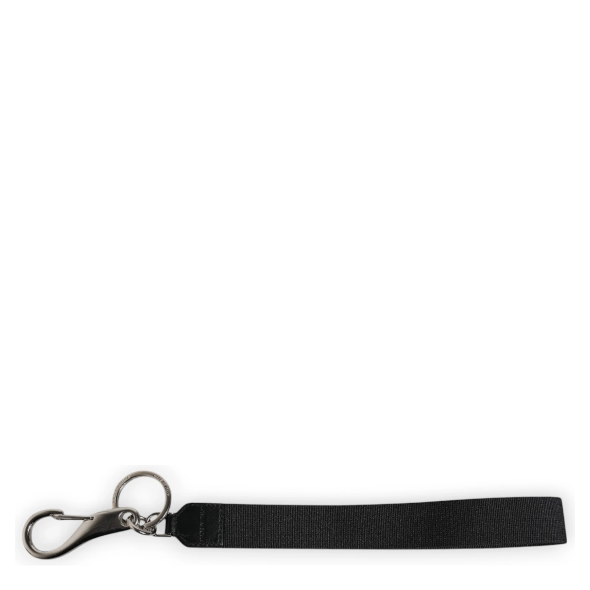 Black Nylon Logo DG Crown Men's Holder Keychain Keyring