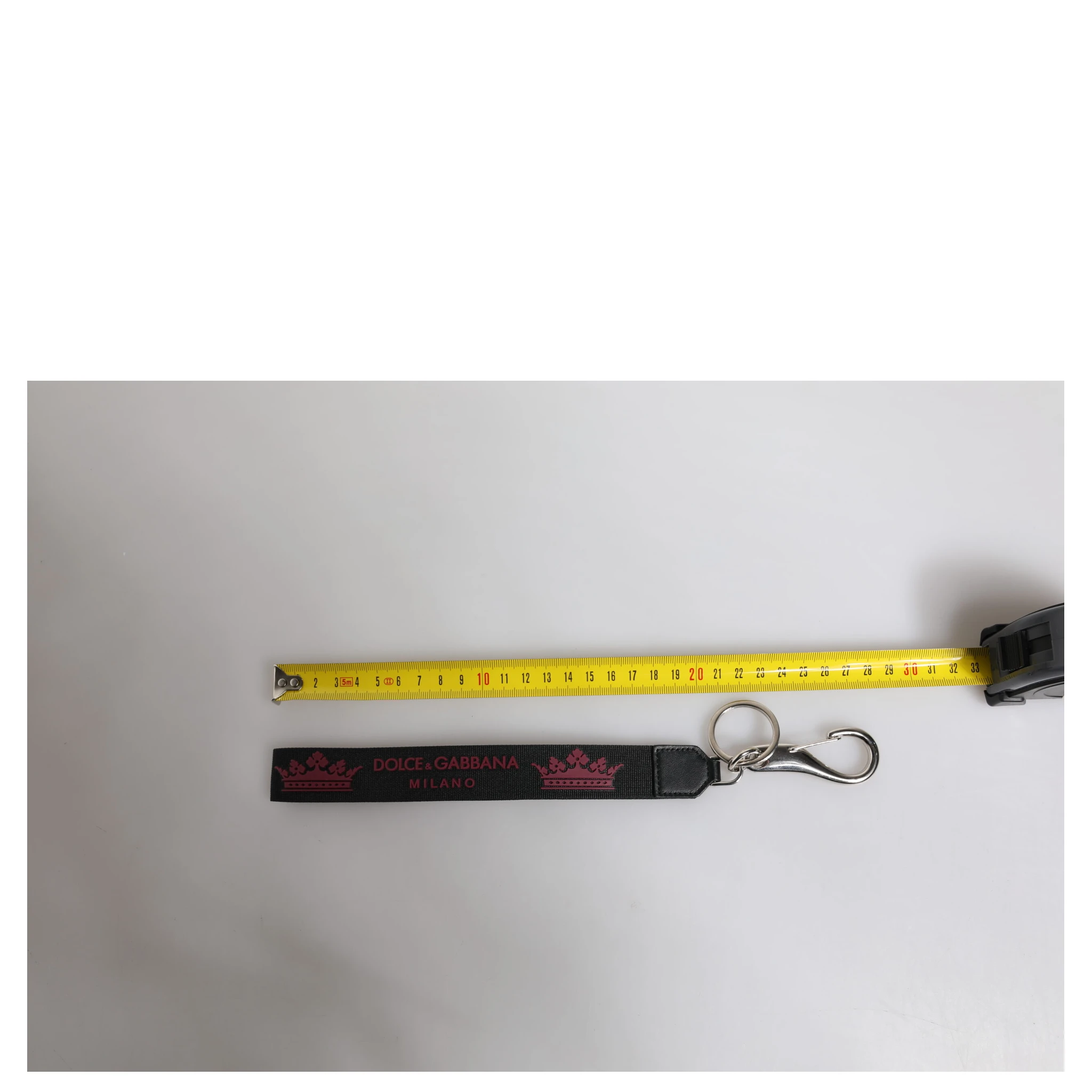 Black Nylon Logo DG Crown Men's Holder Keychain Keyring