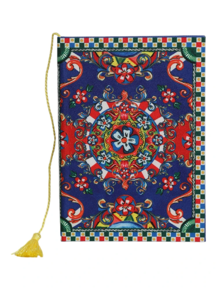 Multicolor Polyester Carretto Siciliano Print Notebook
