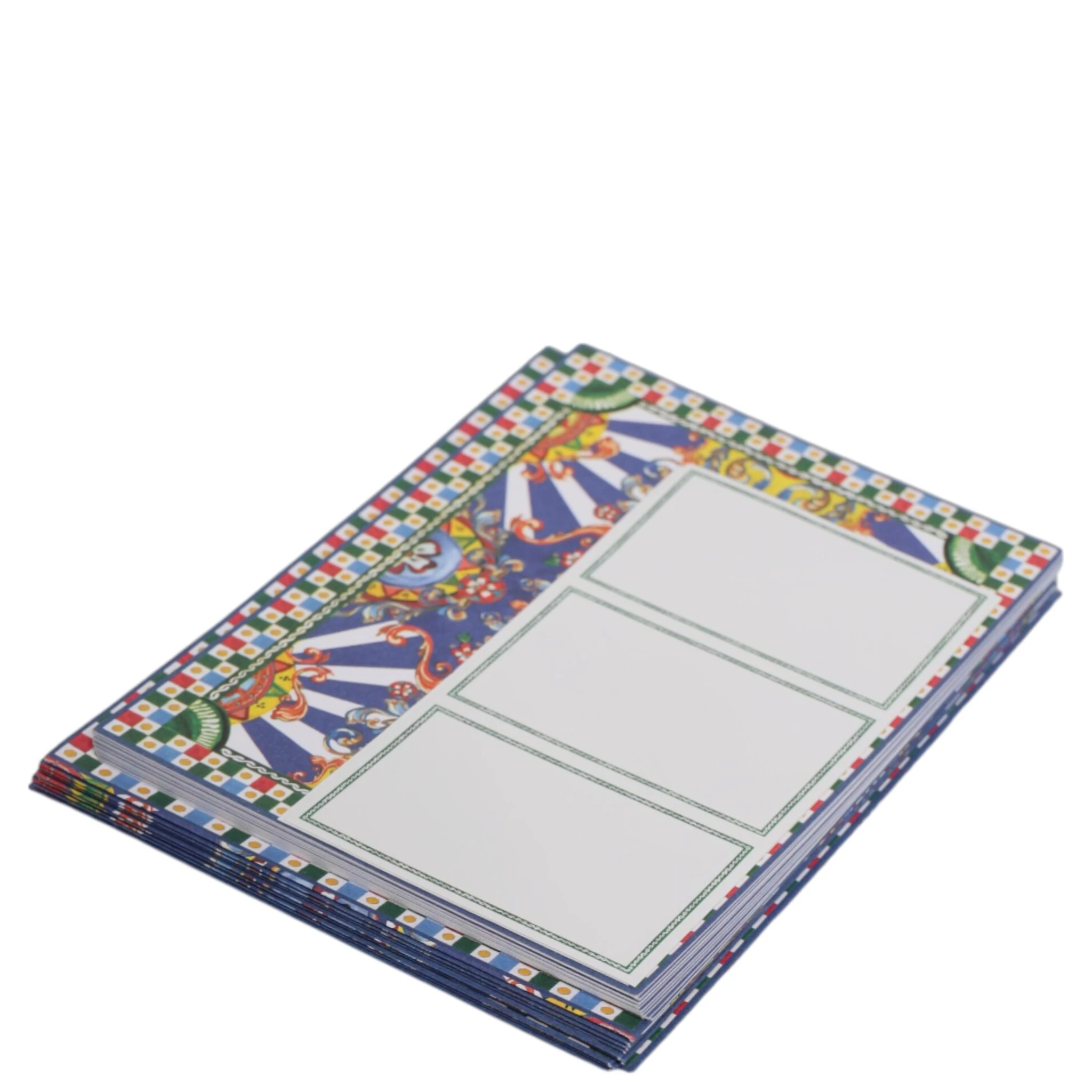 Multicolor Carretto Siciliano Envelope Post Card Holder