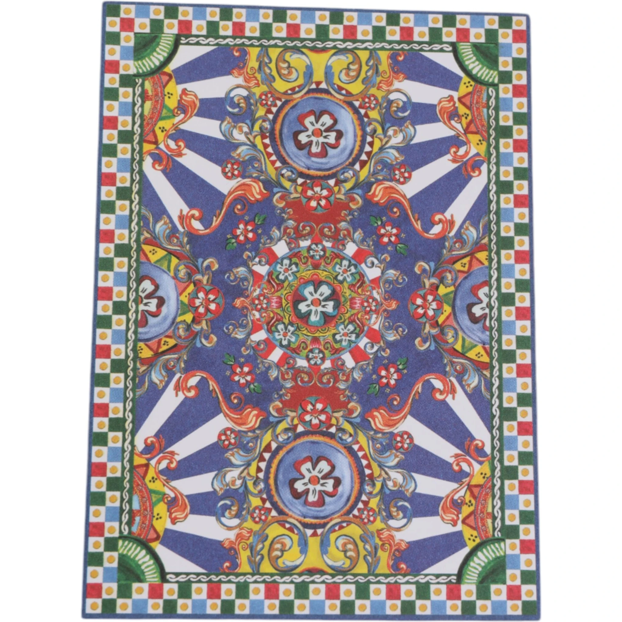 Multicolor Carretto Siciliano Envelope Post Card Holder