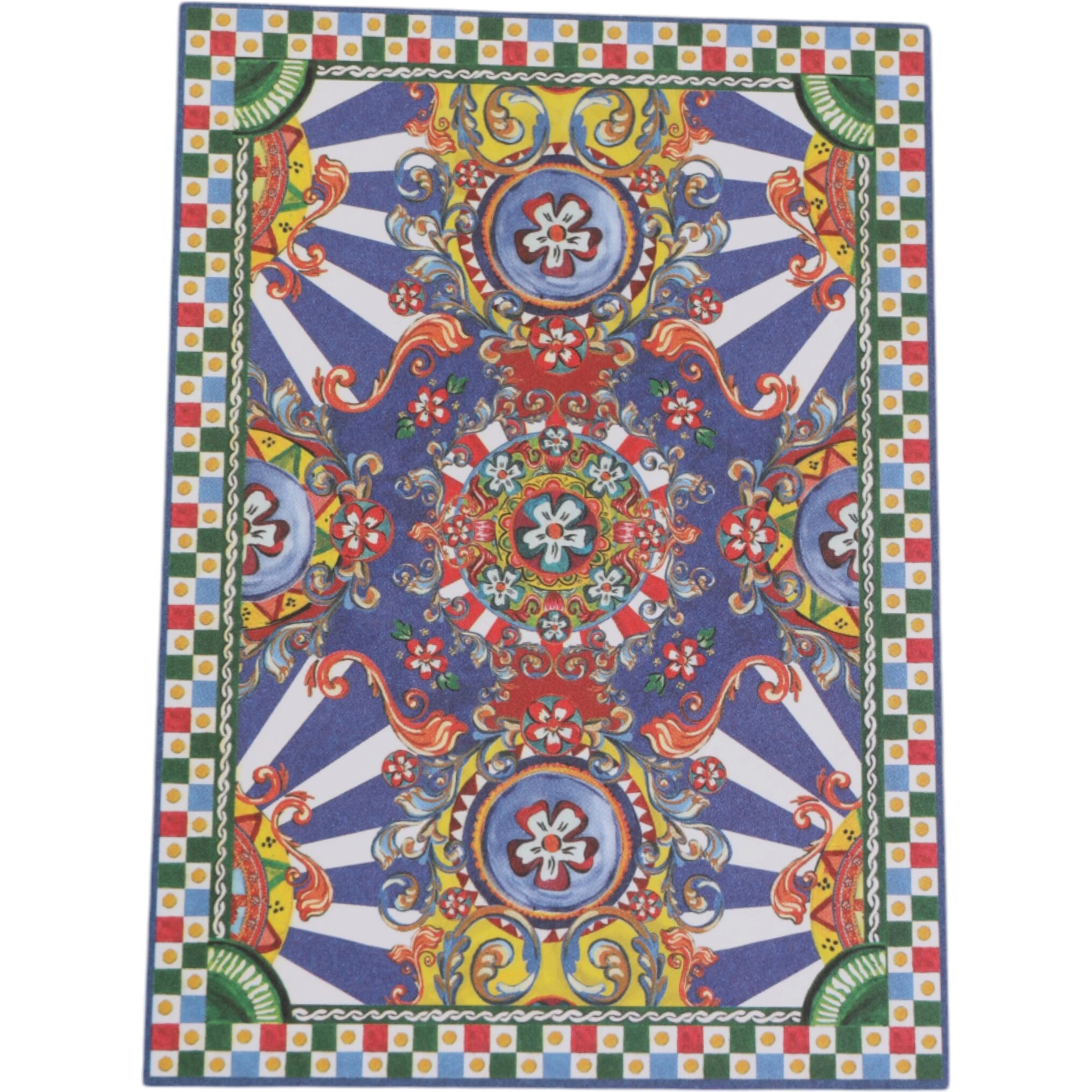 Multicolor Carretto Siciliano Envelope Post Card Holder