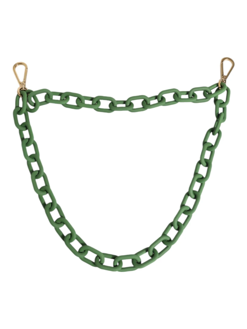 Green Plexy Acrylic Chunky Gold Hardware Wallet Chain