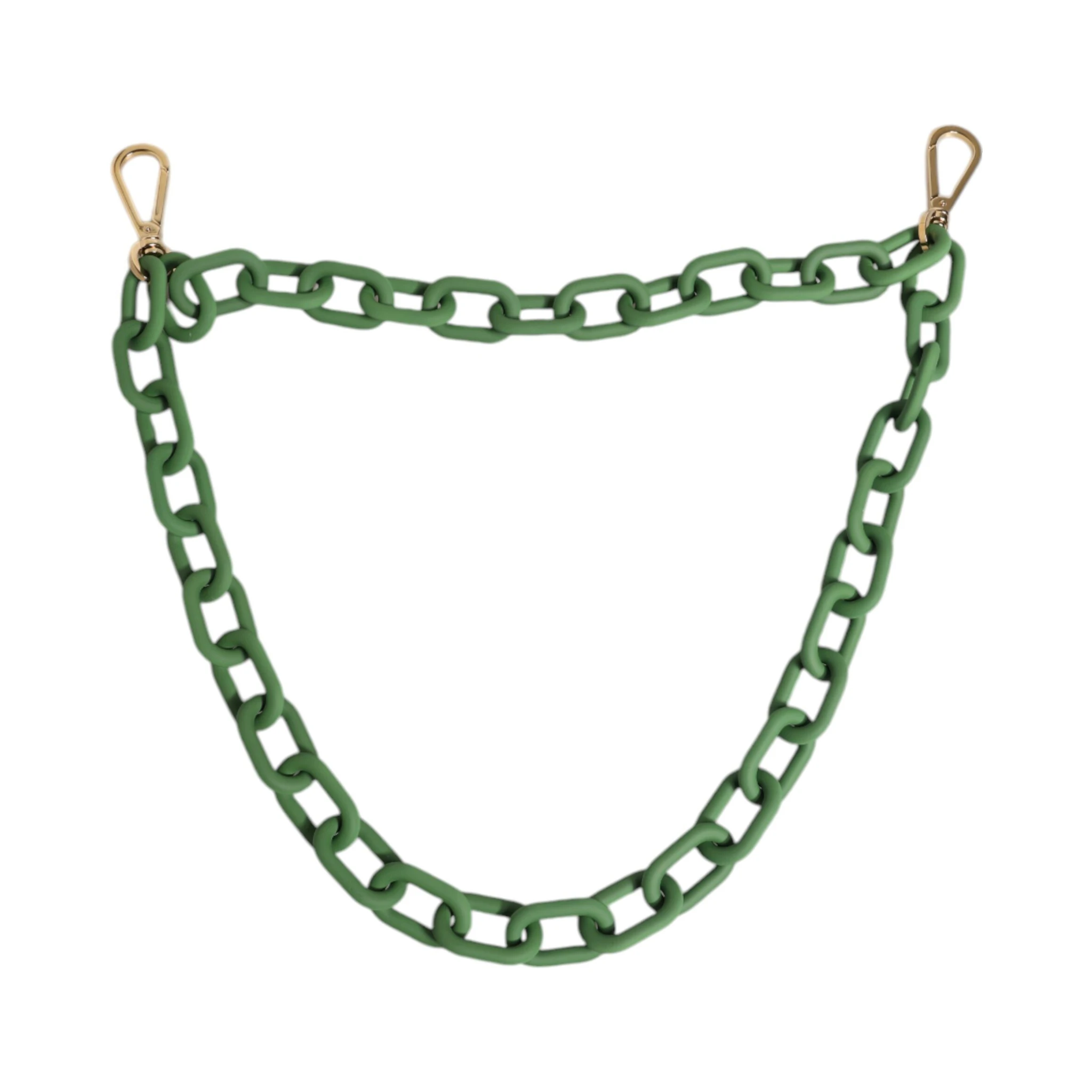 Green Plexy Acrylic Chunky Gold Hardware Wallet Chain