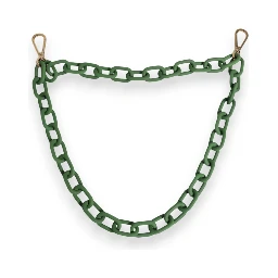 Green Plexy Acrylic Chunky Gold Hardware Wallet Chain