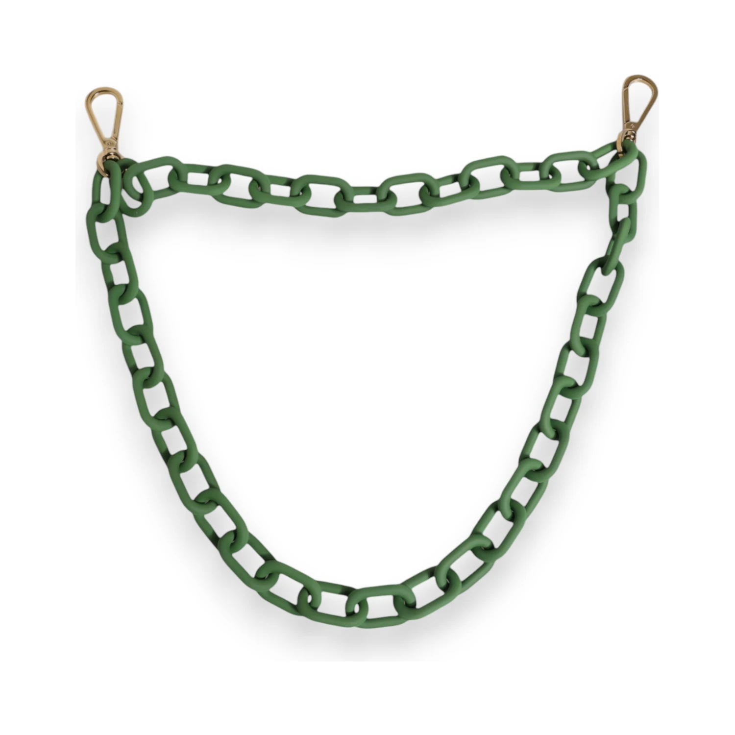 Green Plexy Acrylic Chunky Gold Hardware Wallet Chain