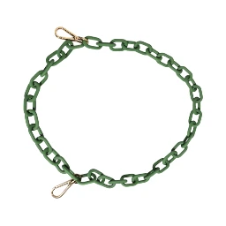 Green Plexy Acrylic Chunky Gold Hardware Wallet Chain