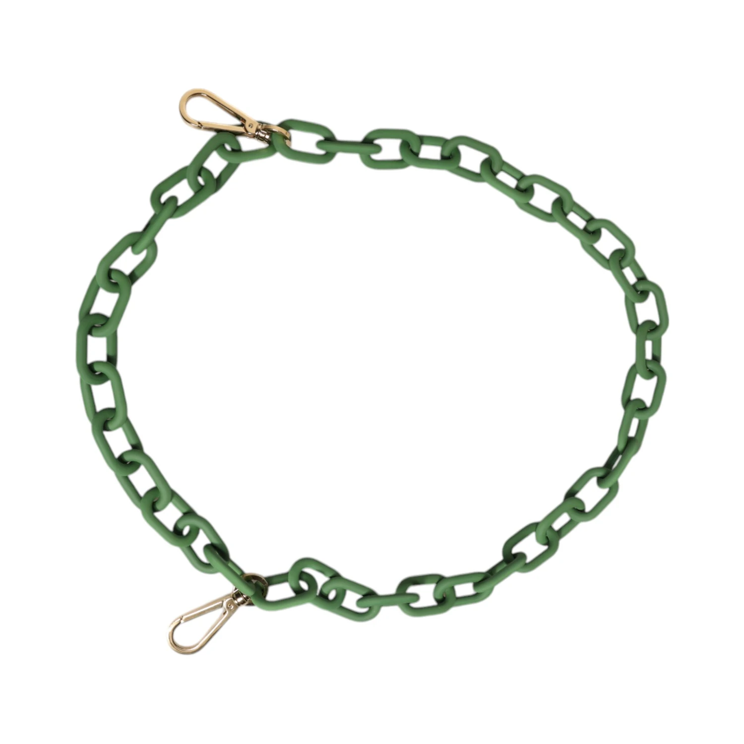 Green Plexy Acrylic Chunky Gold Hardware Wallet Chain