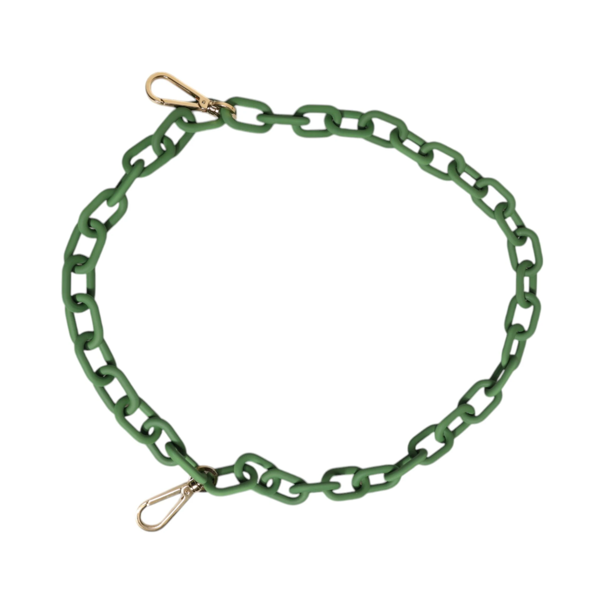 Green Plexy Acrylic Chunky Gold Hardware Wallet Chain