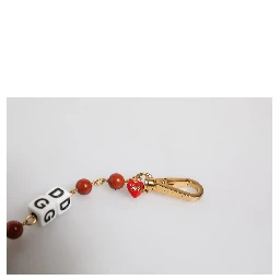 Multicolor Gold Tone Brass Chain DG Logo Dice Bracelet