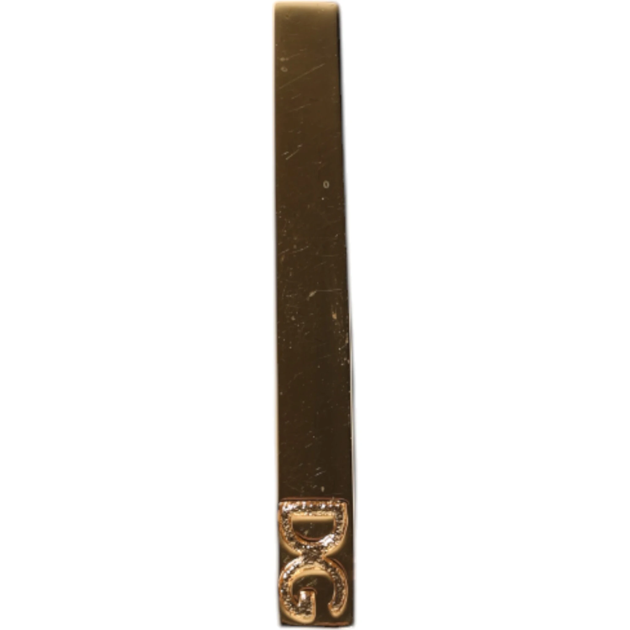 Gold Tone Brass Logo Branded Tie Clip Bar