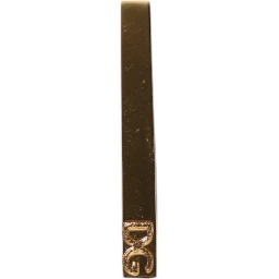 Gold Tone Brass Logo Branded Tie Clip Bar