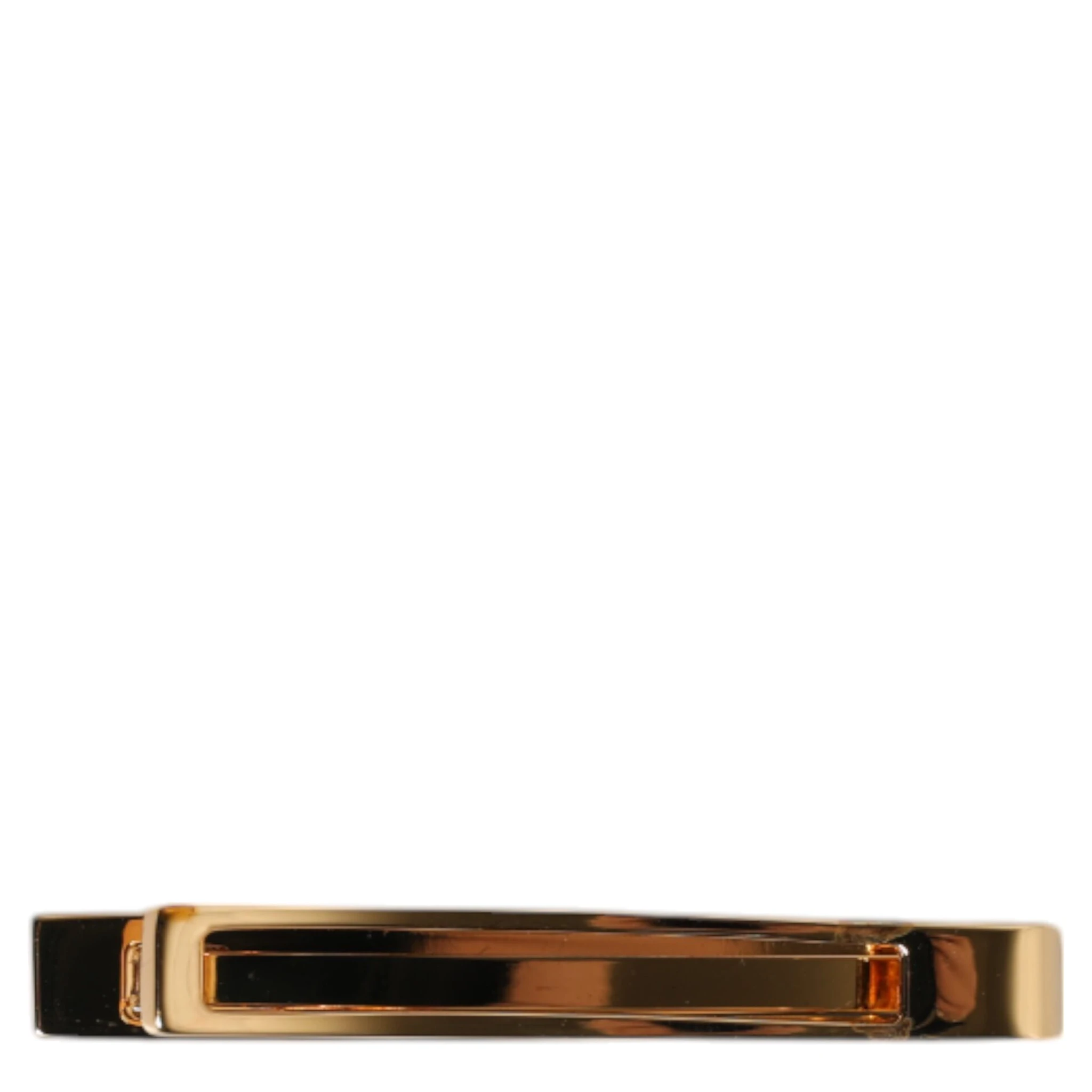 Gold Tone Brass Logo Branded Tie Clip Bar