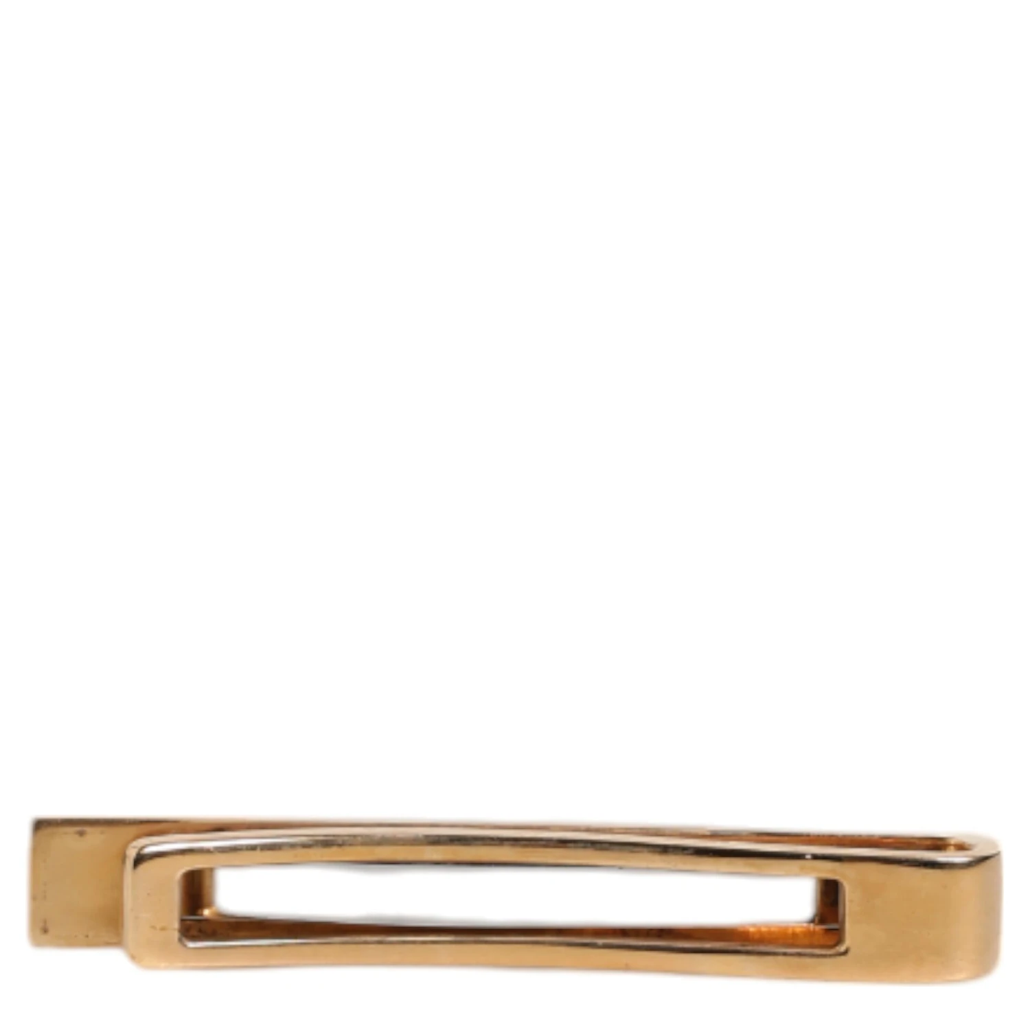 Black Sapphire Gold Tone Brass Tie Clip Bar