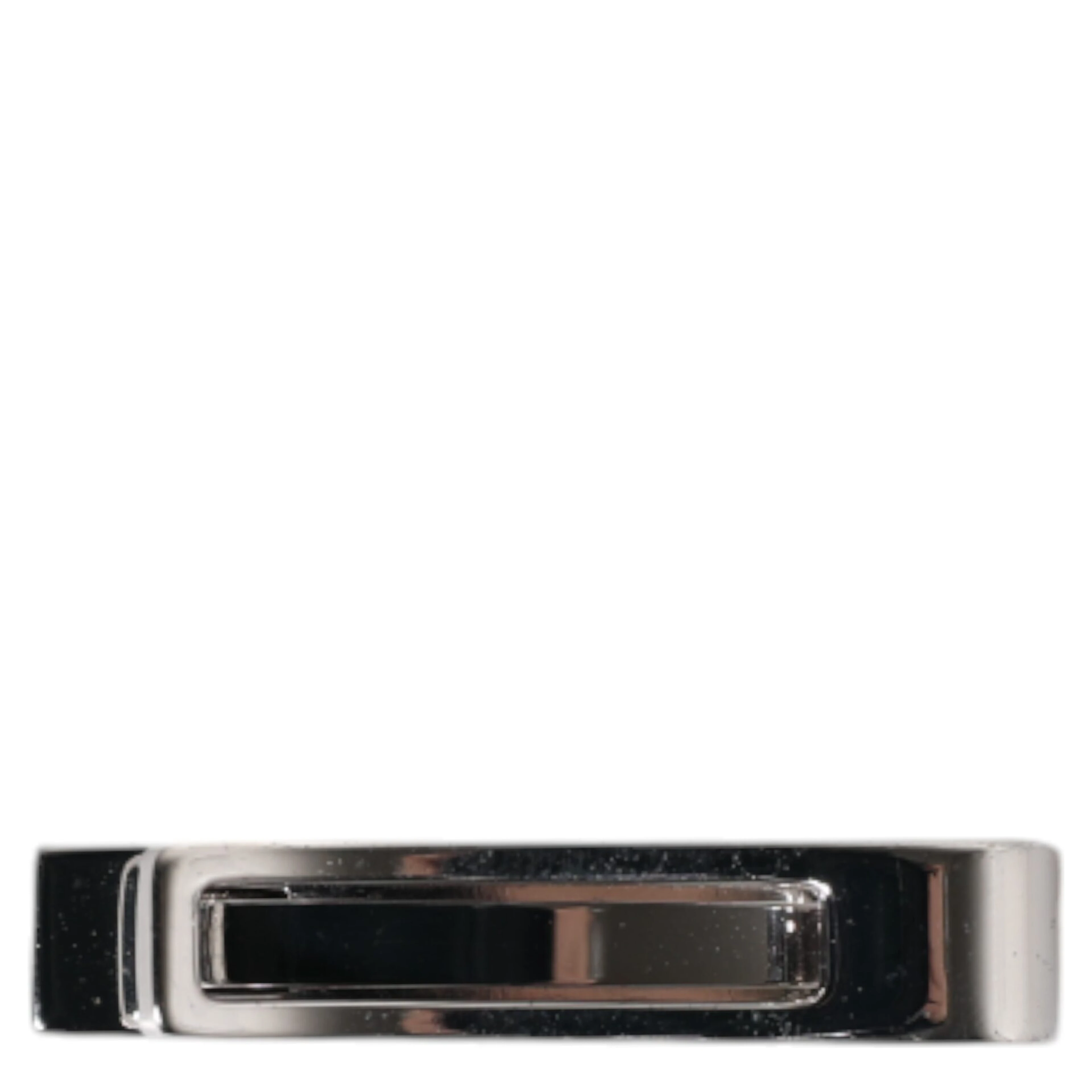 Silver Tone Brass Logo Branded Tie Clip Bar