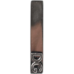 Silver Tone Brass Logo Branded Tie Clip Bar