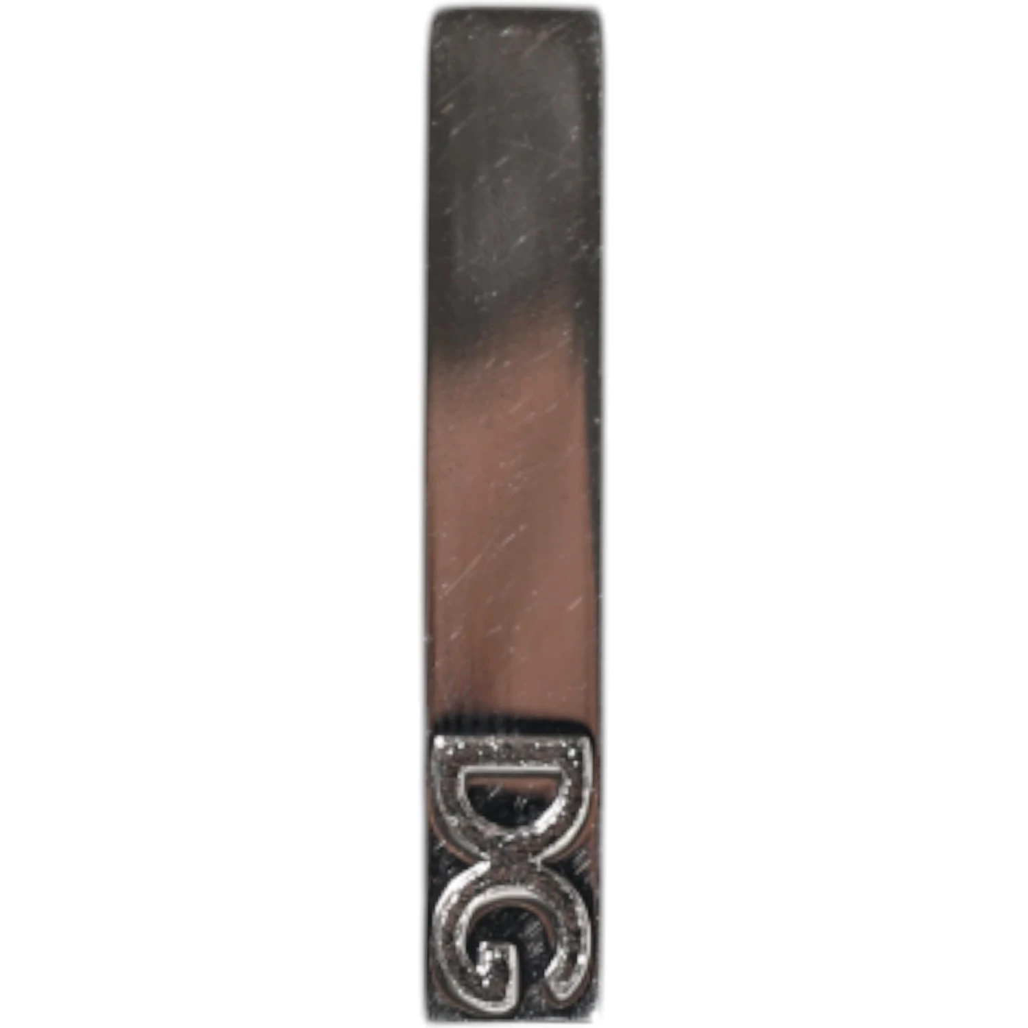 Silver Tone Brass Logo Branded Tie Clip Bar