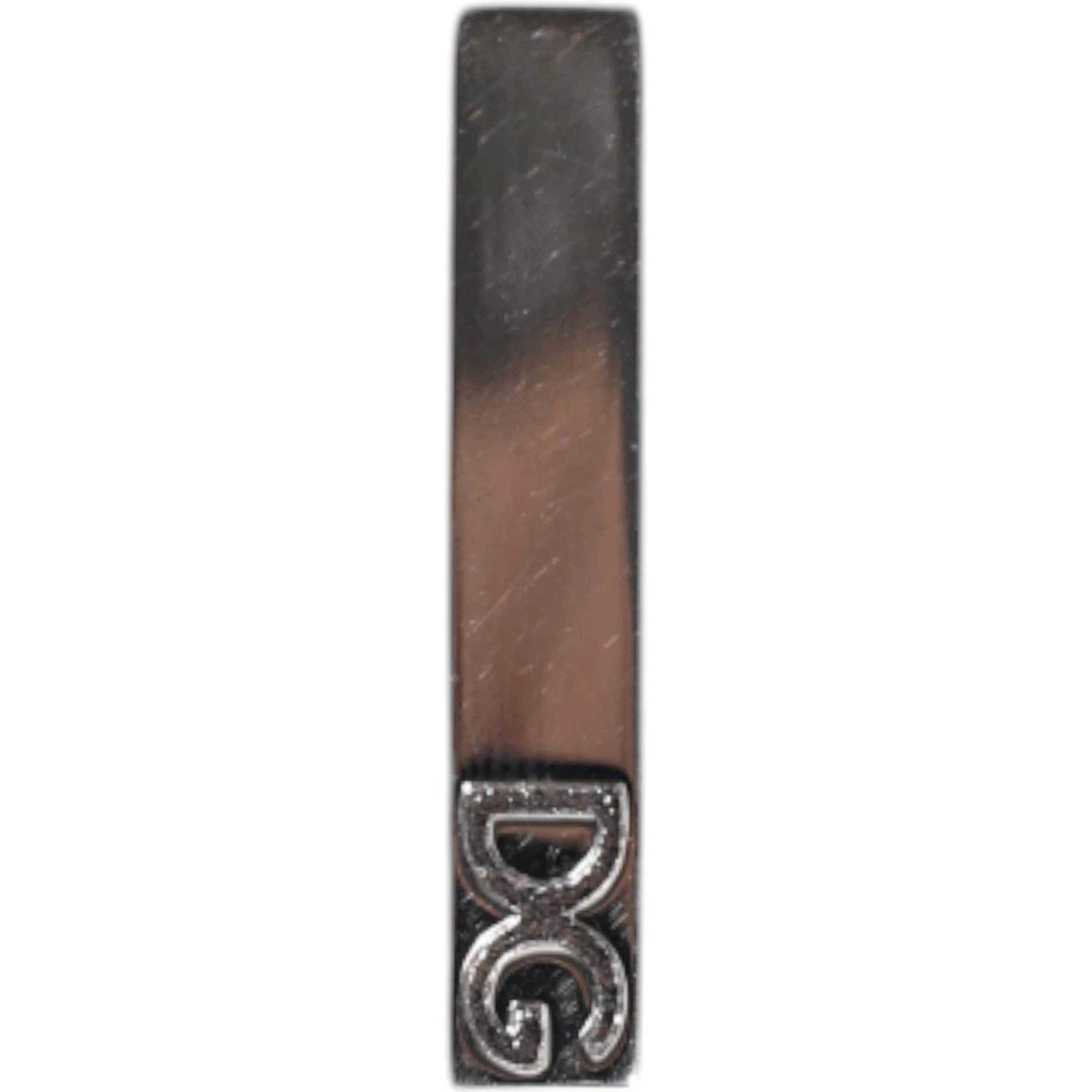 Silver Tone Brass Logo Branded Tie Clip Bar