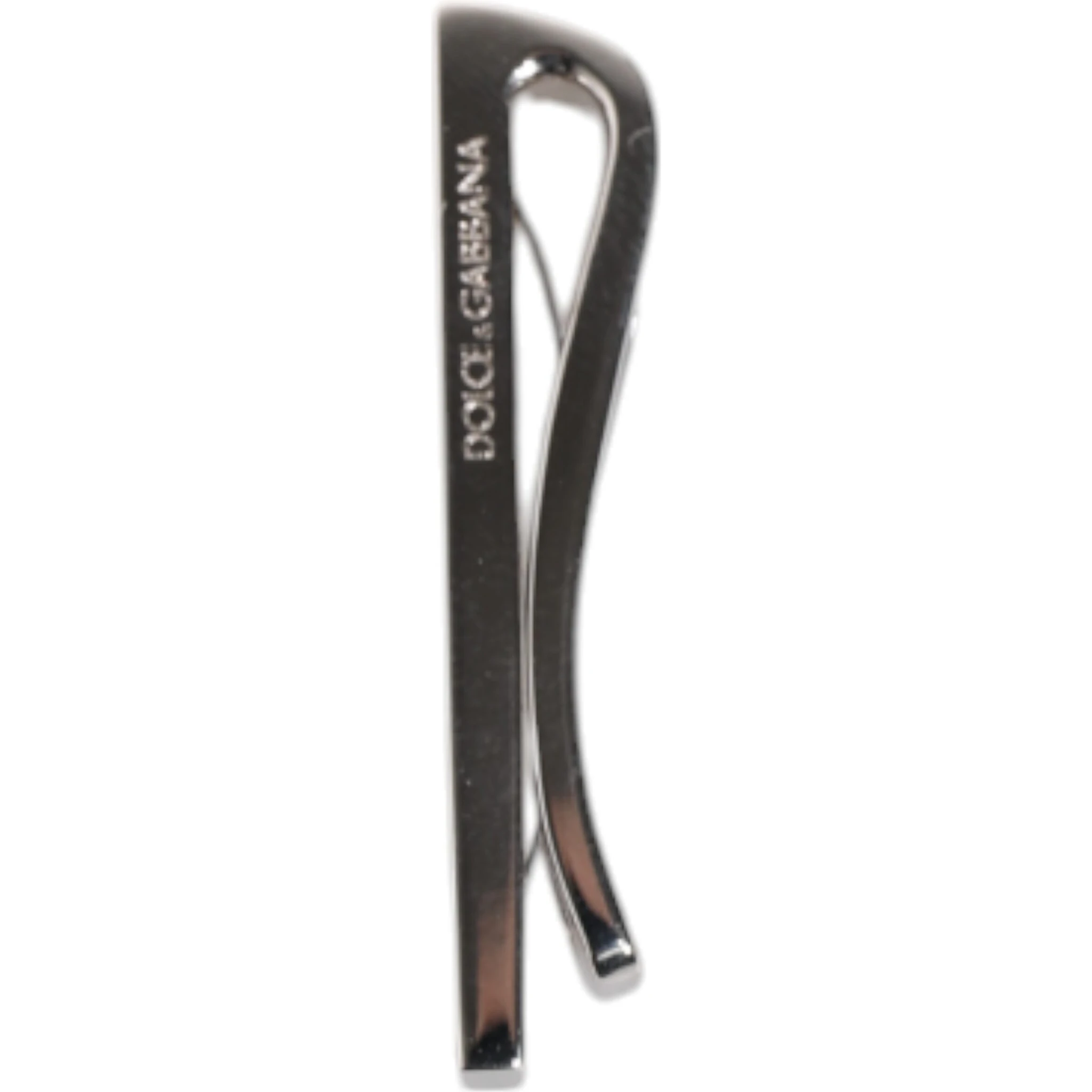 Silver Tone Brass Logo Branded Tie Clip Bar