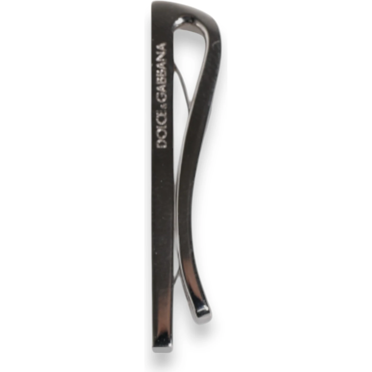 Silver Tone Brass Logo Branded Tie Clip Bar